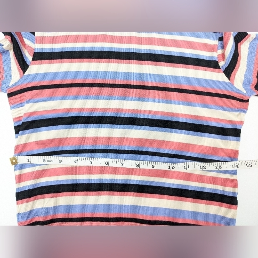 Simons Twik women's long sleeves striped crop top size M - Picture 7 of 9